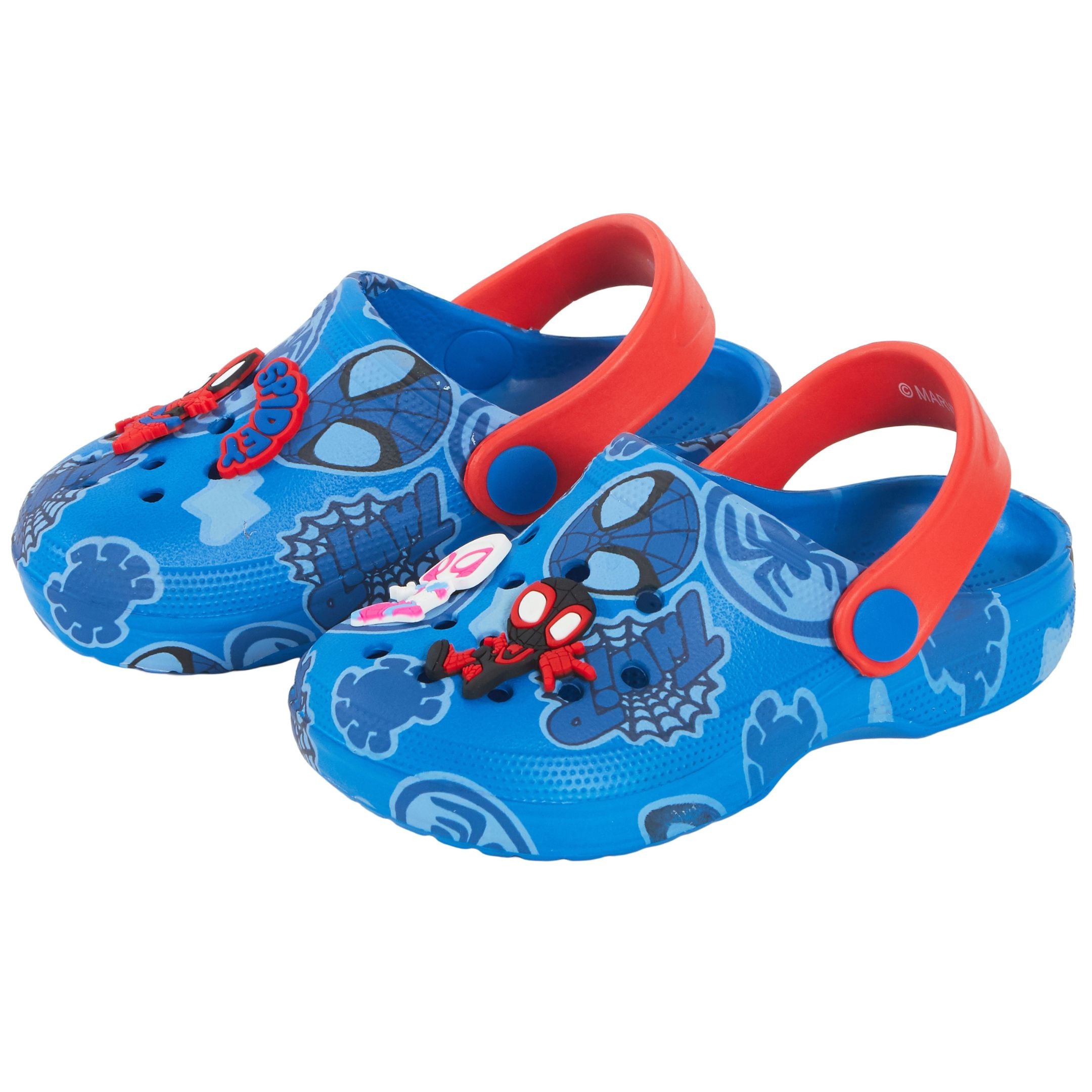 Boys Spidey and His Amazing Friends Clog Sandals + Charms Sliders Beach Shoes