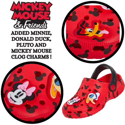 Disney Mickey Mouse Minnie Mouse Clogs Sandals + Charms Kids Sliders Beach Shoes