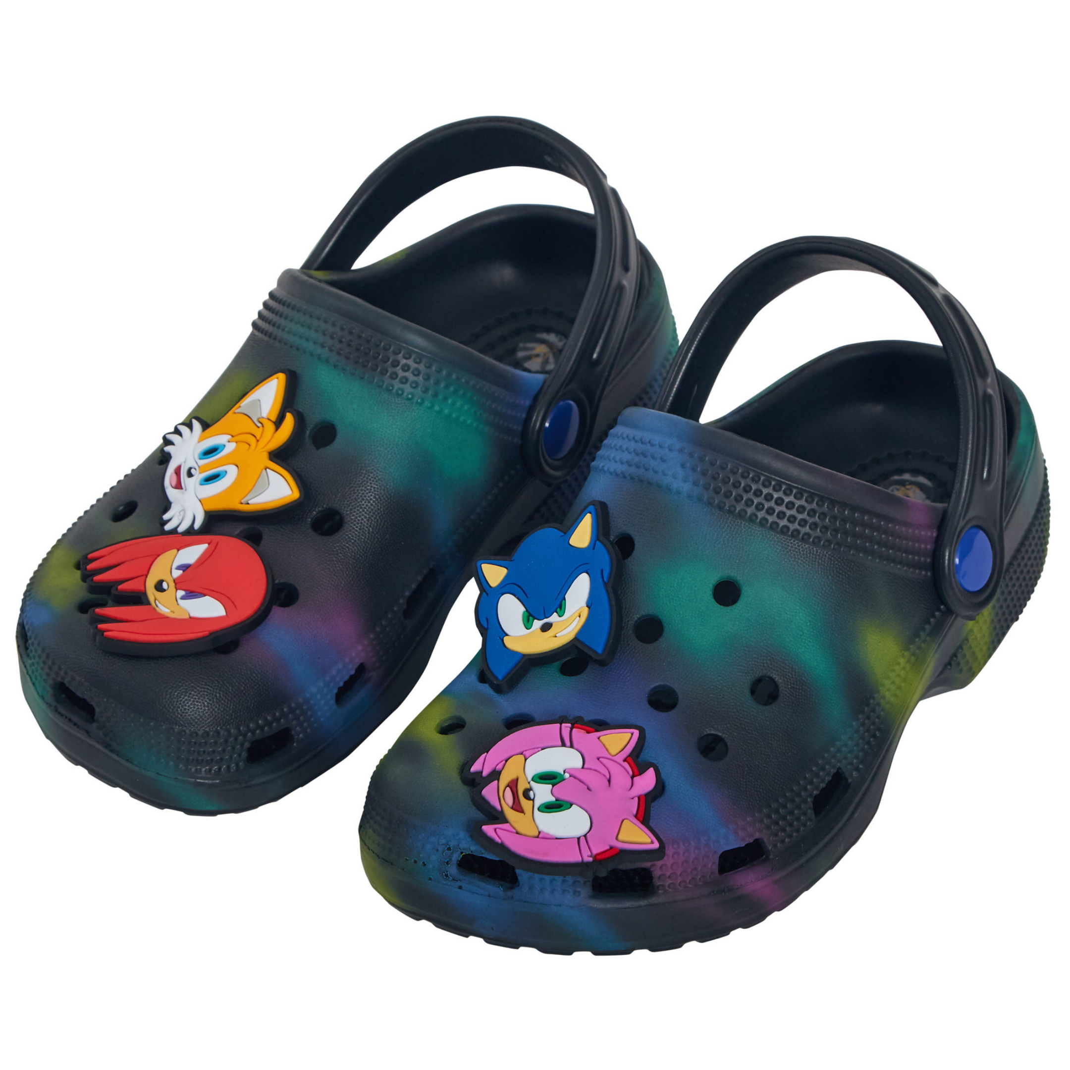 Boys Sonic The Hedgehog Clogs + Charms Sandals Kids Summer Sliders Beach Shoes