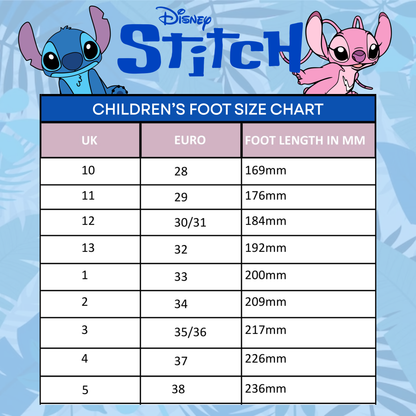 Girls Disney Stitch Clogs Sandals + Charms Kids Angel Summer Sliders Beach Shoes