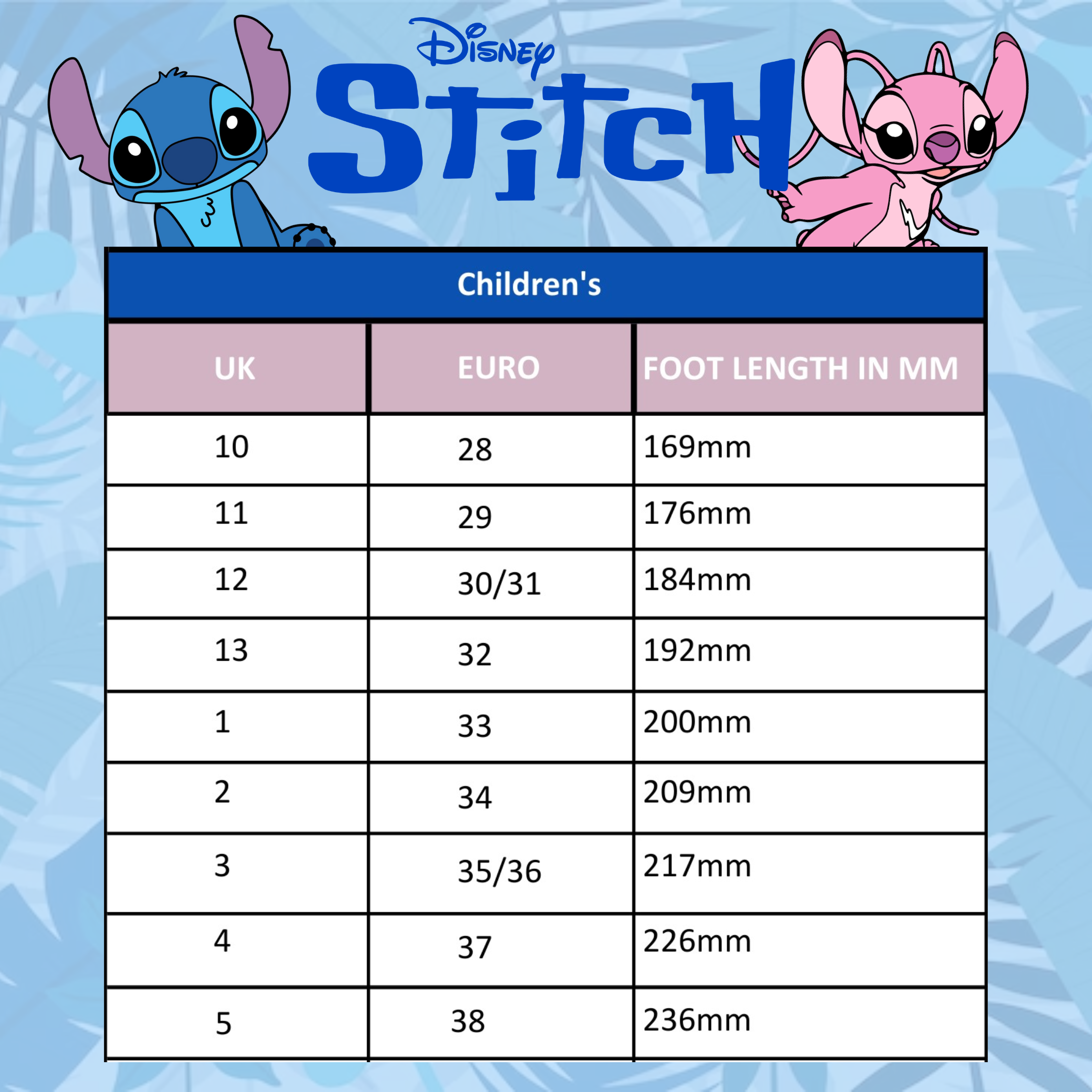 Girls Disney Stitch Clogs Sandals + Charms Kids Angel Summer Sliders Beach Shoes
