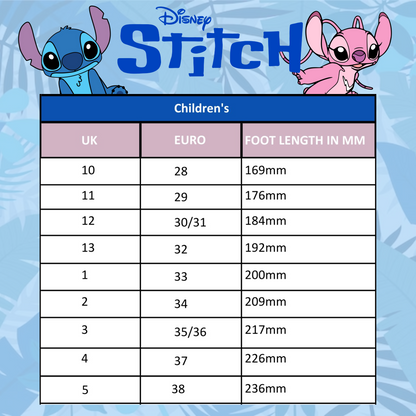Girls Disney Stitch Clogs Sandals + Charms Kids Angel Summer Sliders Beach Shoes