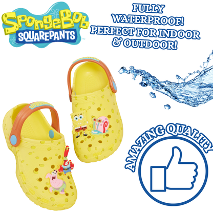 SpongeBob SquarePants Clogs with Charms Sandals Kids Summer Sliders Beach Shoes