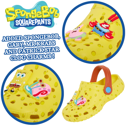 SpongeBob SquarePants Clogs with Charms Sandals Kids Summer Sliders Beach Shoes