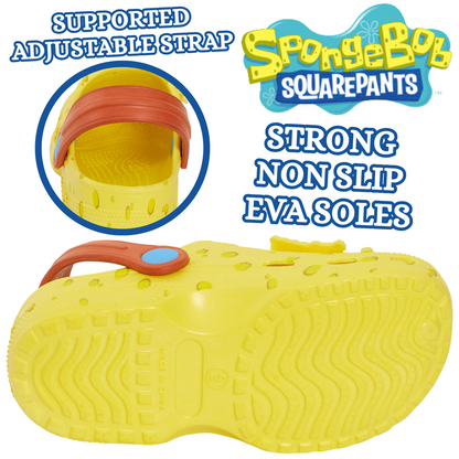 SpongeBob SquarePants Clogs with Charms Sandals Kids Summer Sliders Beach Shoes