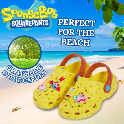 SpongeBob SquarePants Clogs with Charms Sandals Kids Summer Sliders Beach Shoes