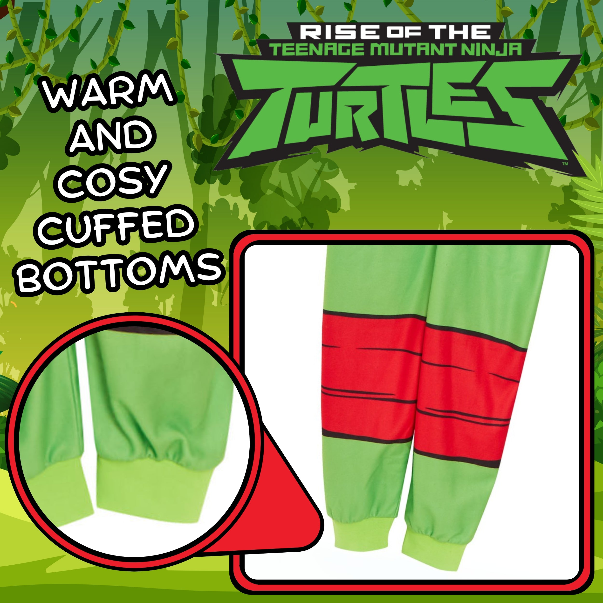 Boys Teenage Mutant Ninja Turtles Dress Up All In One Raphael Fleece Pjs Pyjamas