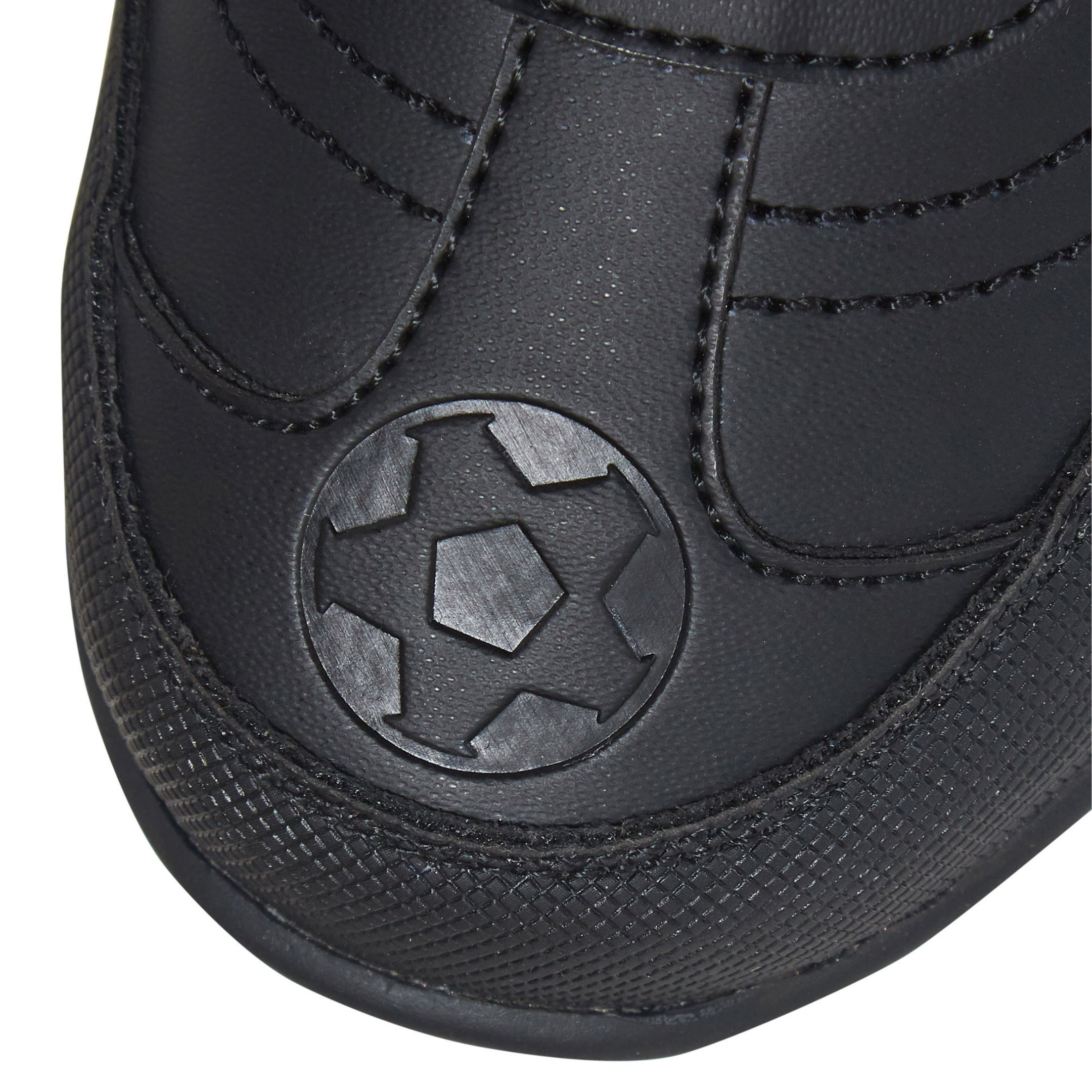 Boys Football School Shoes Kids Black Trainers Shoes Easy Touch Strap Fastening