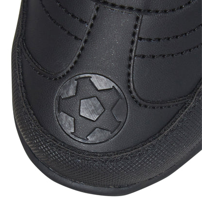 Boys Football School Shoes Kids Black Trainers Shoes Easy Touch Strap Fastening