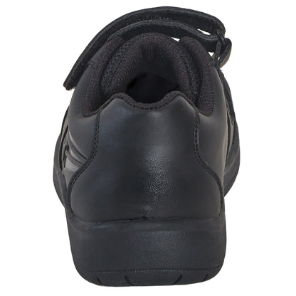 Boys Football School Shoes Kids Black Trainers Shoes Easy Touch Strap Fastening