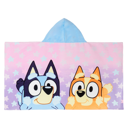 Girls Bluey Hooded Towel For Kids Poncho Bingo Beach Towel Bath Towel Swimming Changing Robe