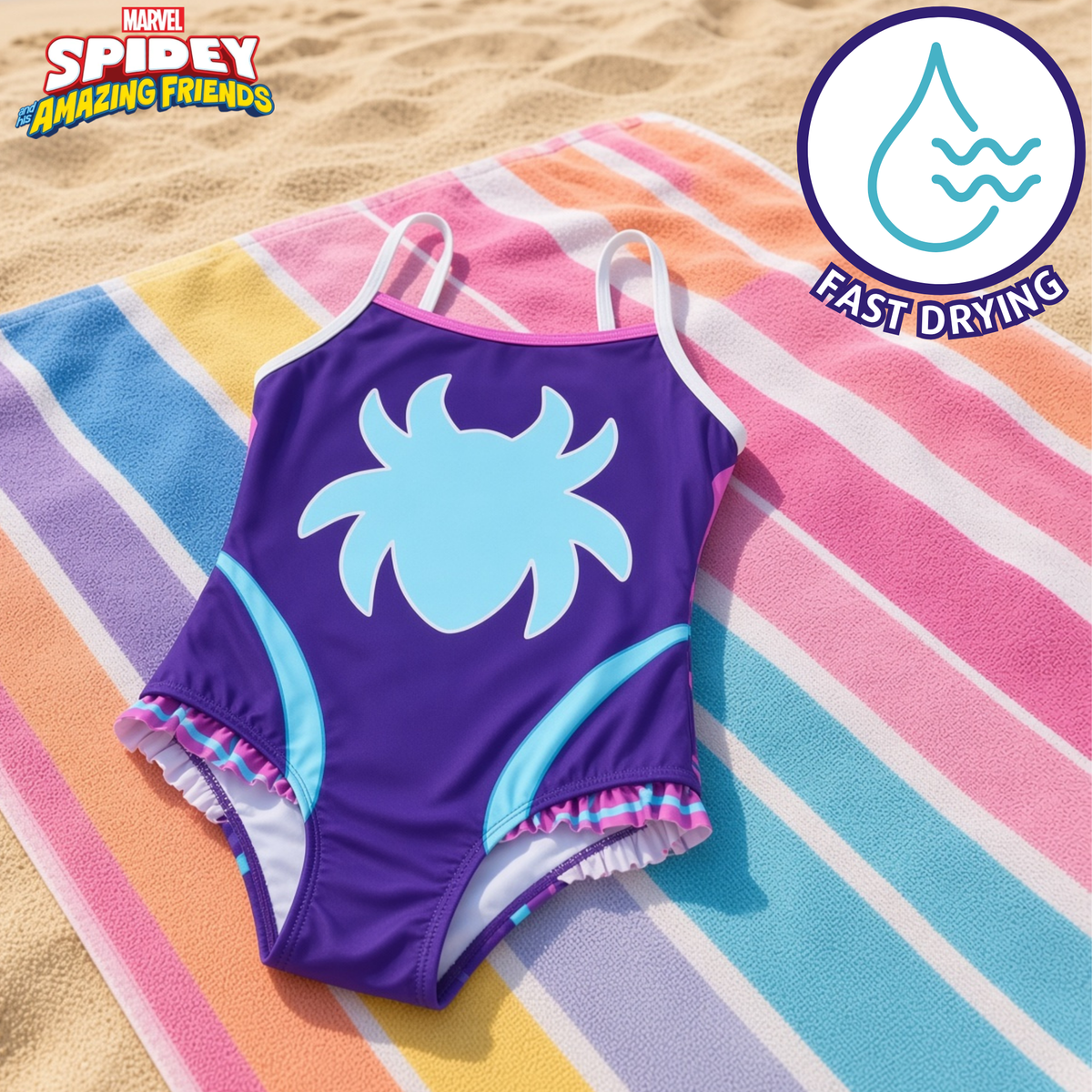 Girls Ghost-Spider Swimming Costume Spidey & Friends One Piece Swimsuit