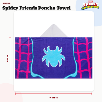 Ghost-Spider Girls Hooded Towel For Kids Poncho Wrap Spidey & Friends 100% Cotton Beach Towel Bath Towel
