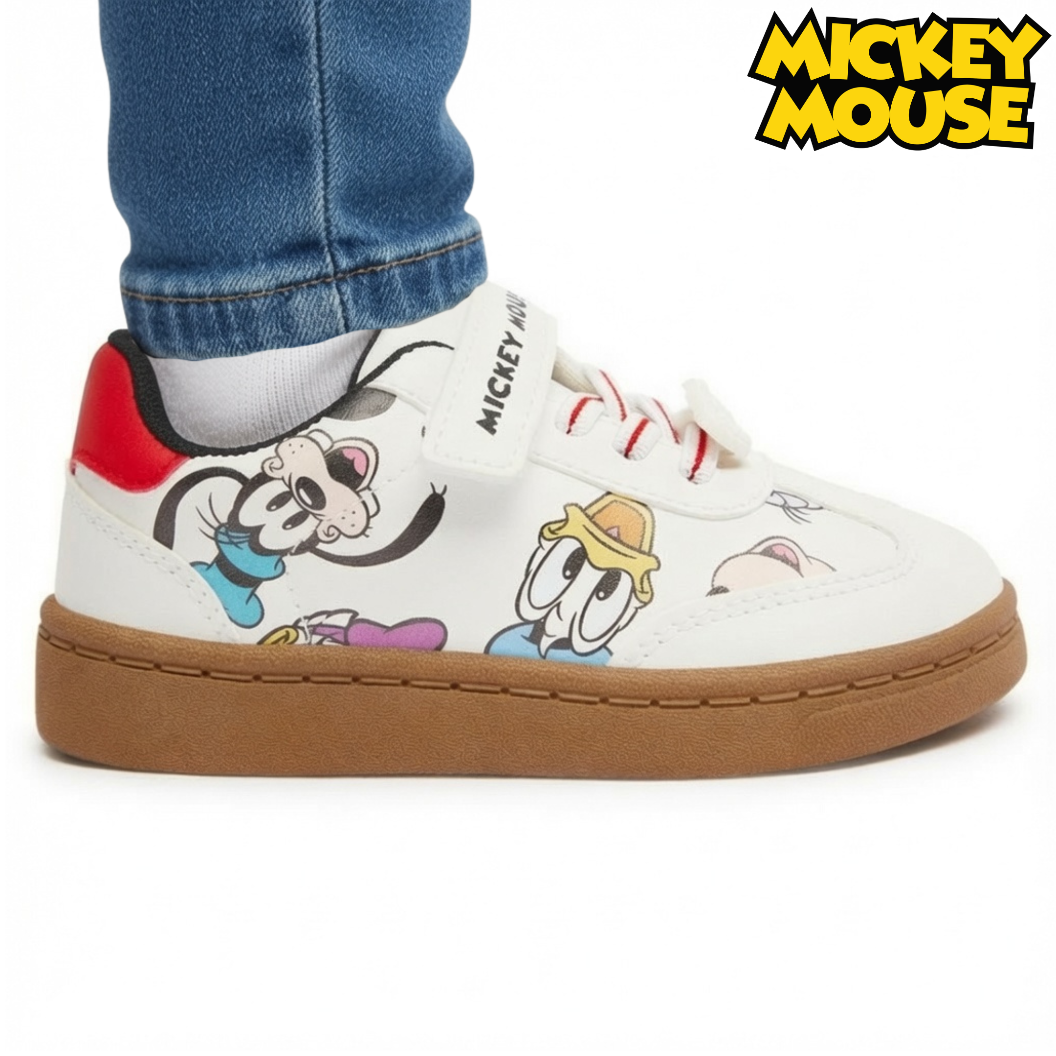 Disney Mickey Mouse & Friends Trainers For Kids Boys Girls Sports Shoes Casual Sneakers Gum Soles