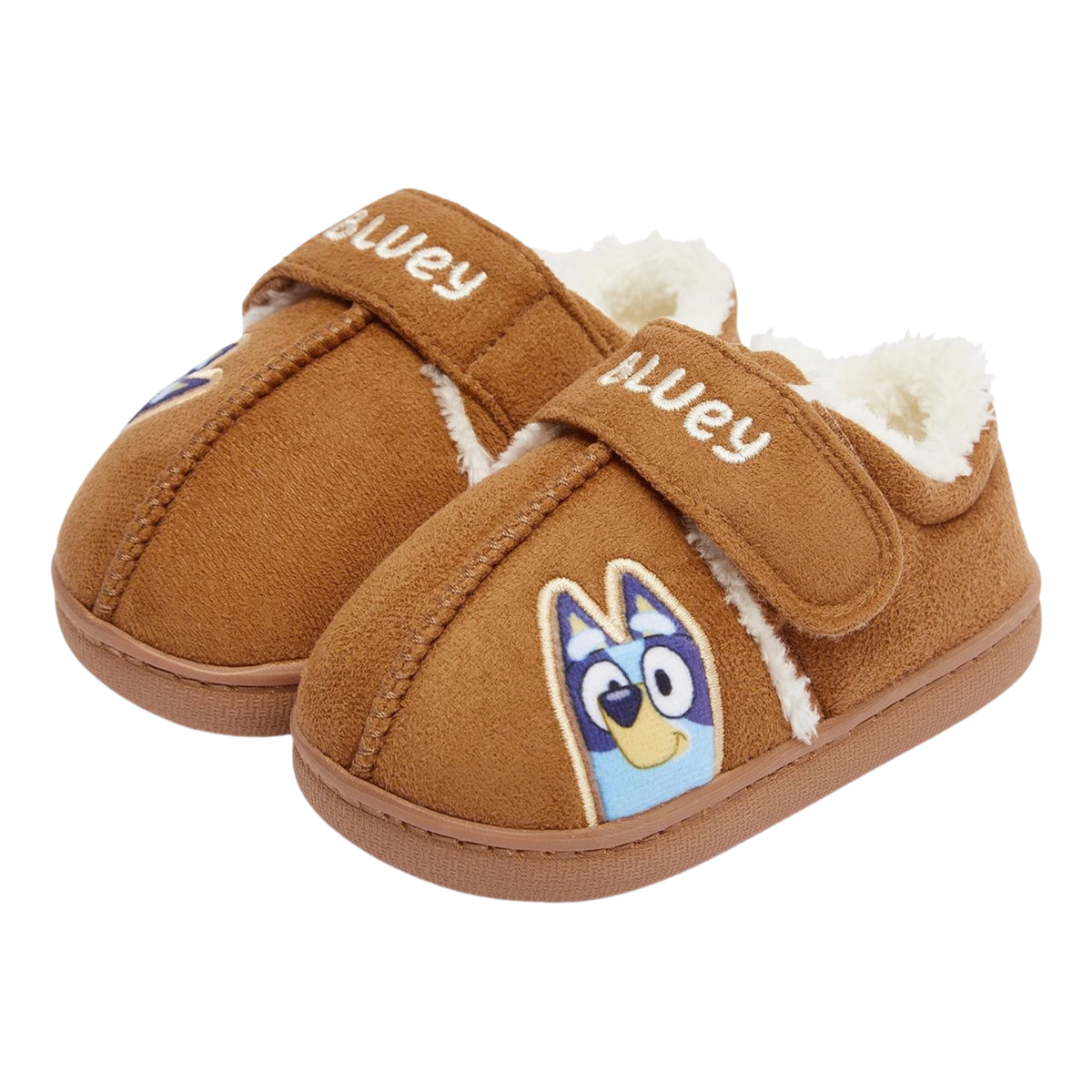 Kids Bluey Slippers Girls Boys Faux Suede Fur Lined Slipper Booties House Shoes
