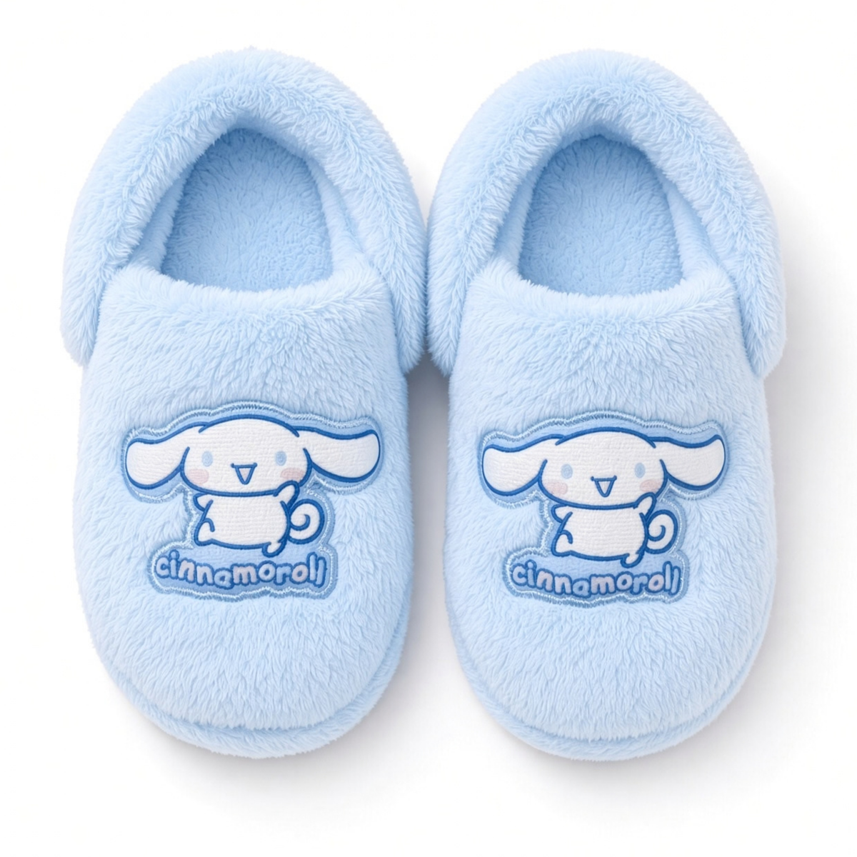 Hello Kitty Slippers Girls Fur Sliders Kuromi Cinnamroll House Shoes Fluffy Mules