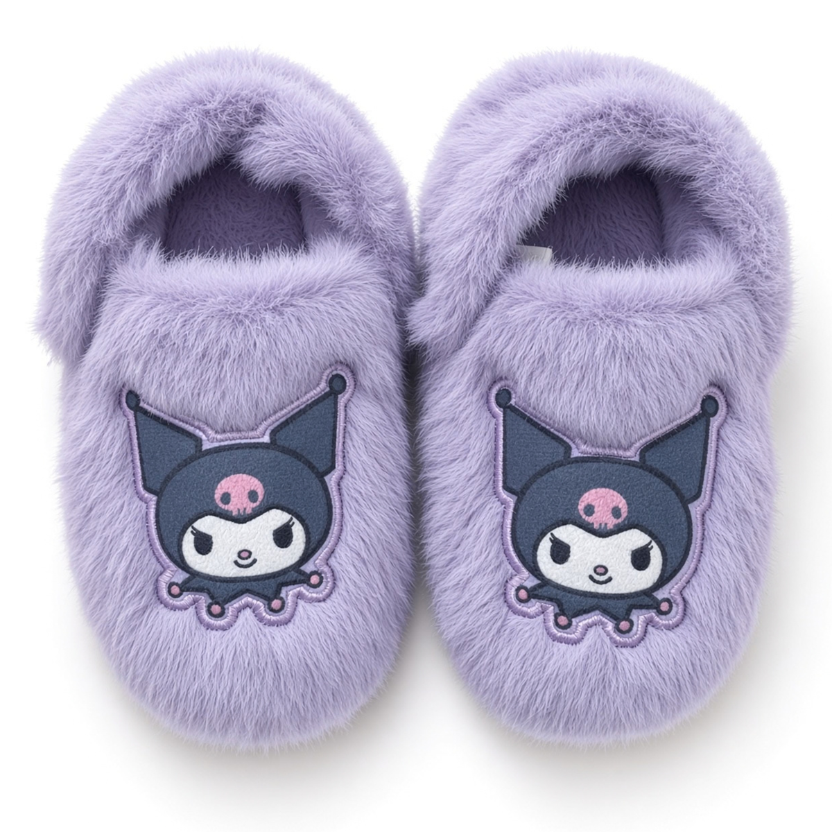 Hello Kitty Slippers Girls Fur Sliders Kuromi Cinnamroll House Shoes Fluffy Mules