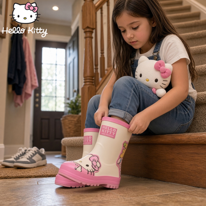 Hello Kitty Wellies Rubber Wellington Boots For Kids Girls Kuromi My Melody Rain Snow Boots