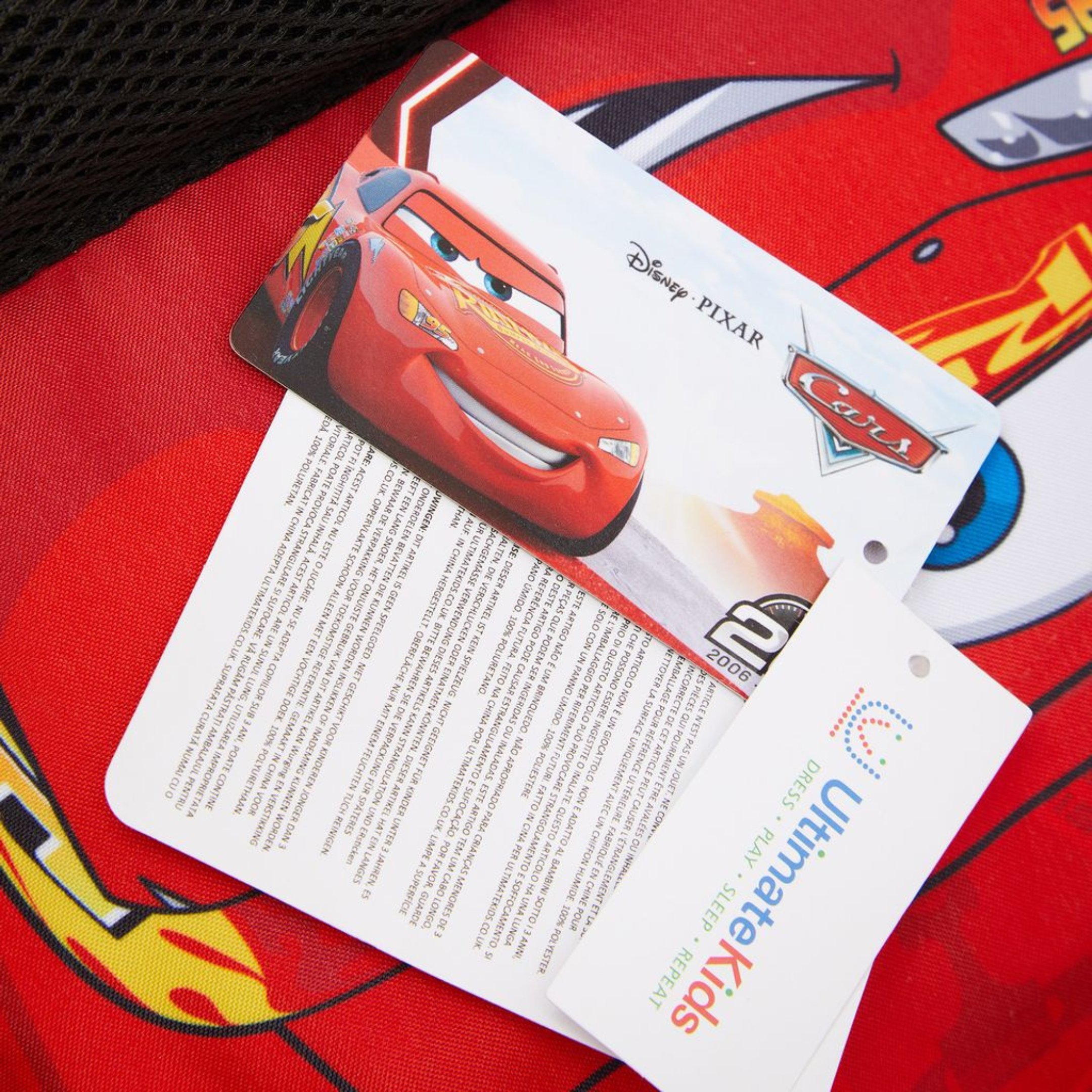 Disney Cars Backpack Kids Lightning McQueen Bag With 3D Keyring School Bag