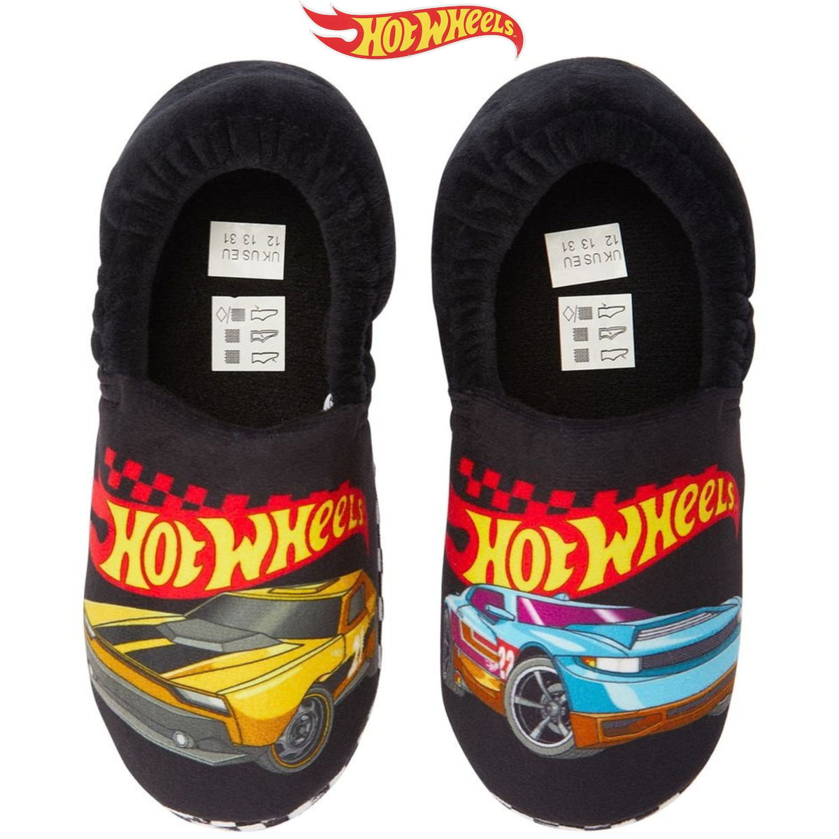 Boys Hot Wheels Slippers For Kids Racing Cars Driver Slipper Mules House Shoes