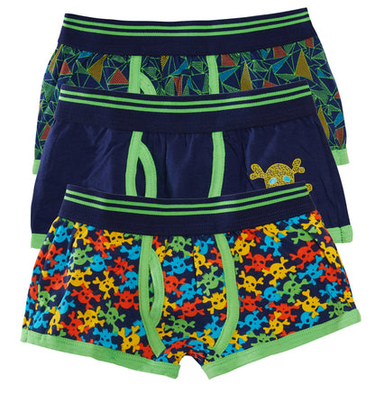 Boys 3 Pack Boxer Shorts Kids Underwear Football Gamer Camo Trunks Pants Briefs