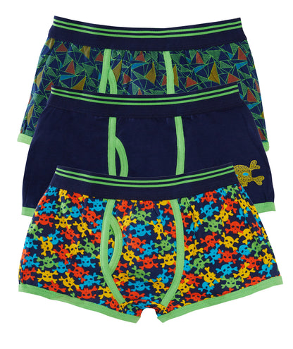 Boys 3 Pack Boxer Shorts Kids Underwear Football Gamer Camo Trunks Pants Briefs