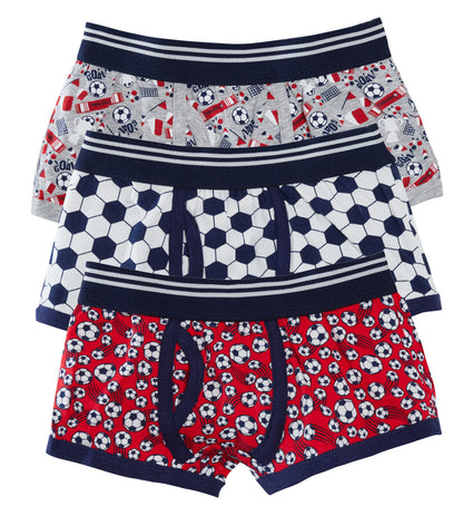 Boys 3 Pack Boxer Shorts Kids Underwear Football Gamer Camo Trunks Pants Briefs