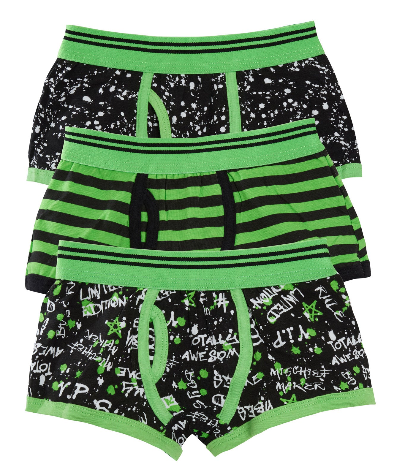 Boys 3 Pack Boxer Shorts Kids Underwear Football Gamer Camo Trunks Pants Briefs