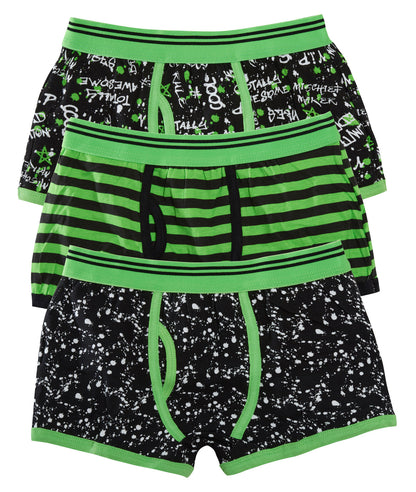 Boys 3 Pack Boxer Shorts Kids Underwear Football Gamer Camo Trunks Pants Briefs
