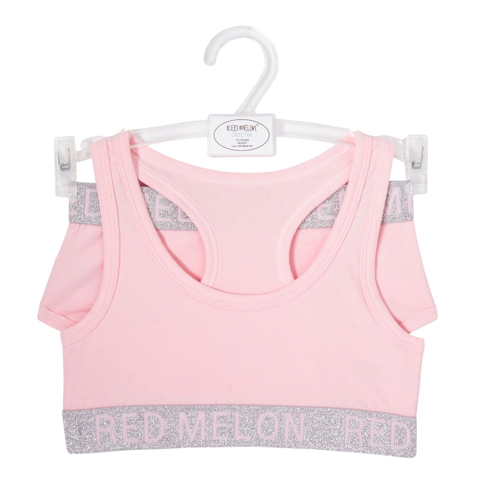 Girls Crop Top Vest Training Bra + Briefs Knickers Set Elasticated Cotton Pack