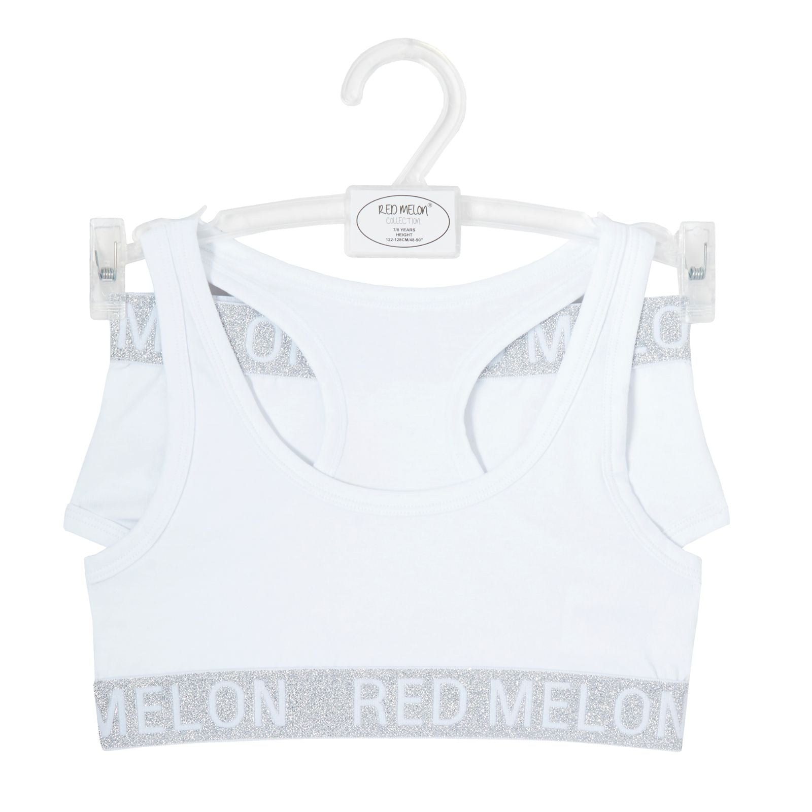 Girls Crop Top Vest Training Bra + Briefs Knickers Set Elasticated Cotton Pack