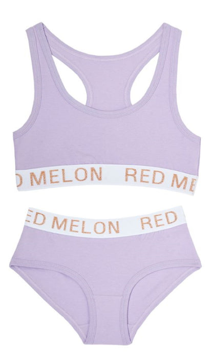 Girls Crop Top Vest Training Bra + Briefs Knickers Set Elasticated Cotton Pack