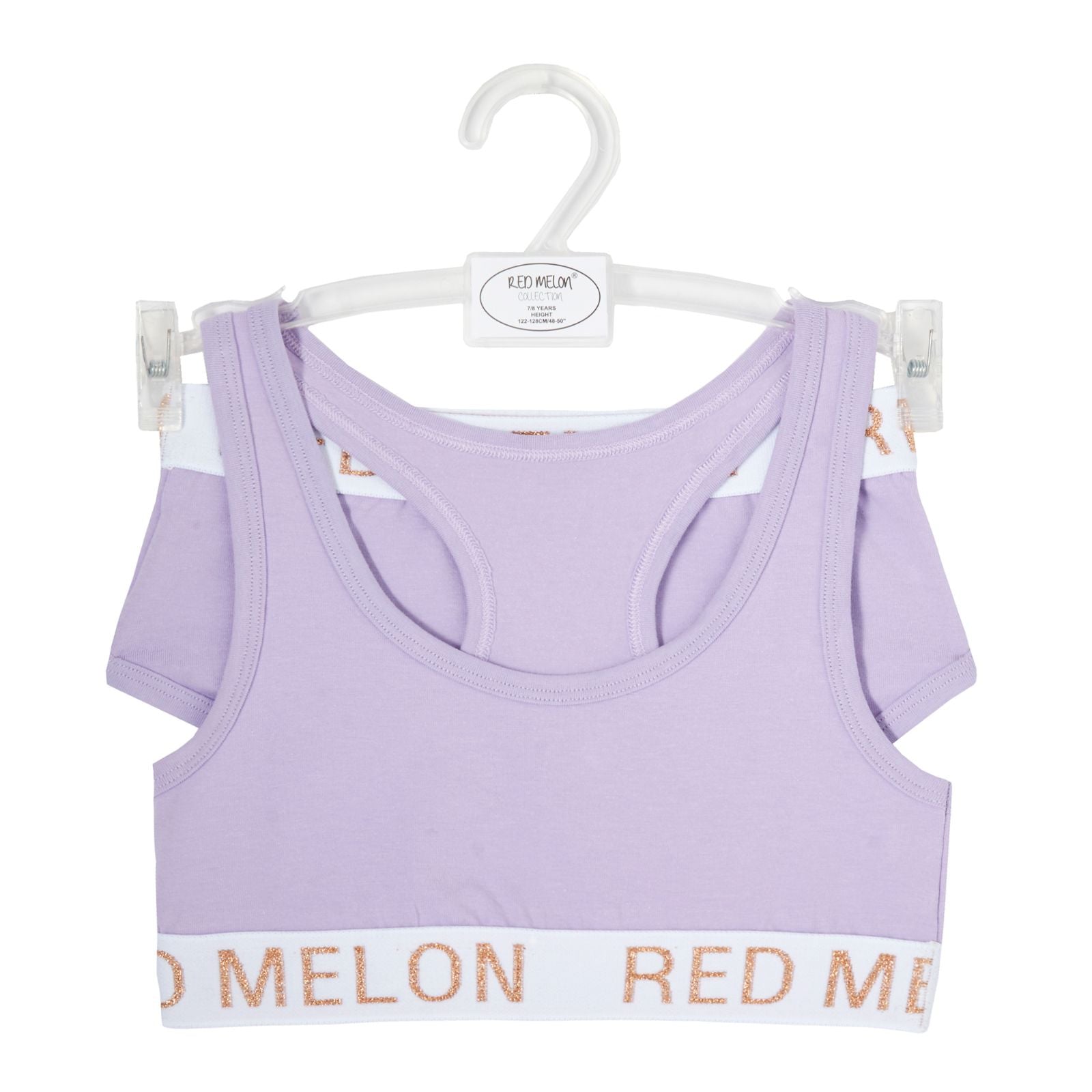 Girls Crop Top Vest Training Bra + Briefs Knickers Set Elasticated Cotton Pack