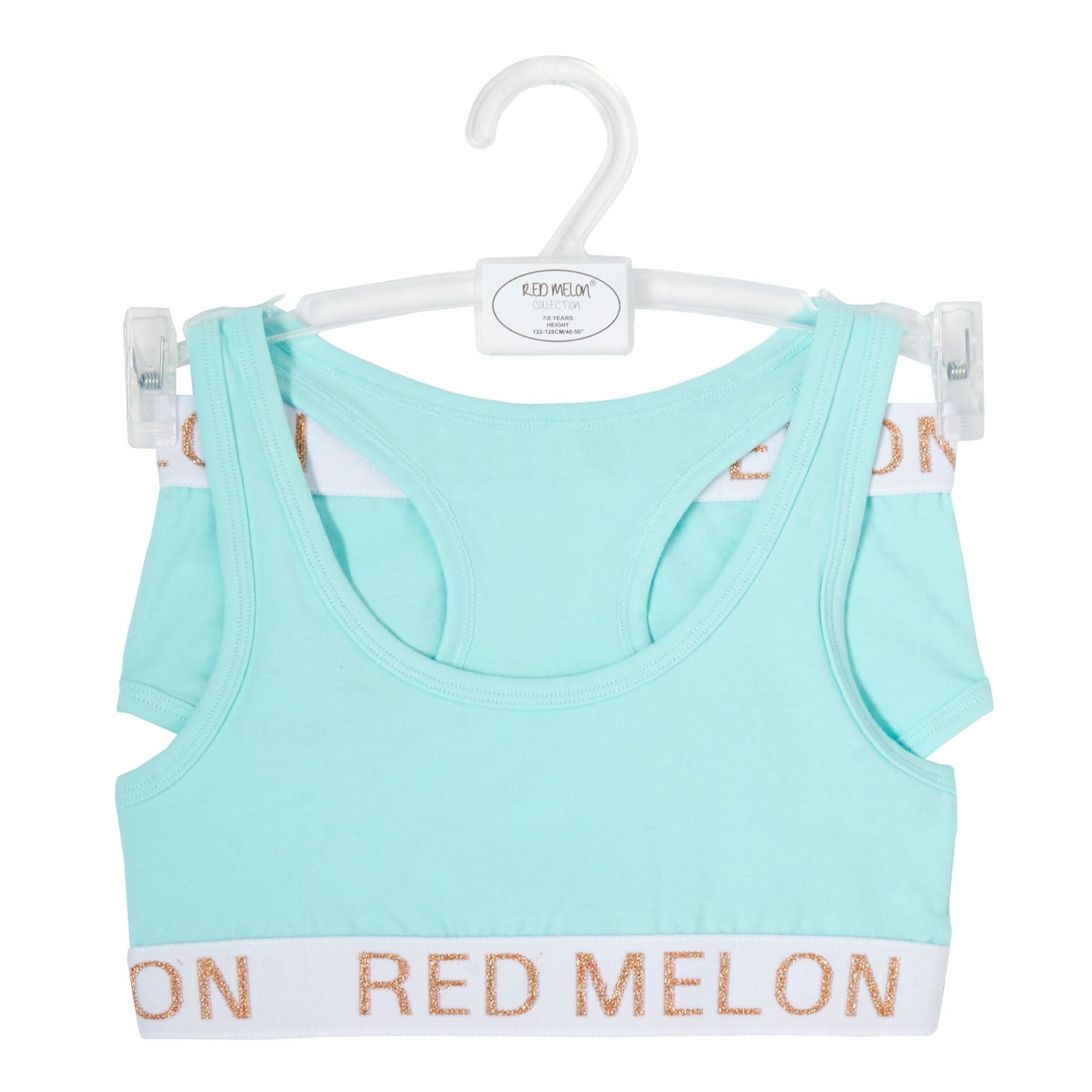 Girls Crop Top Vest Training Bra + Briefs Knickers Set Elasticated Cotton Pack