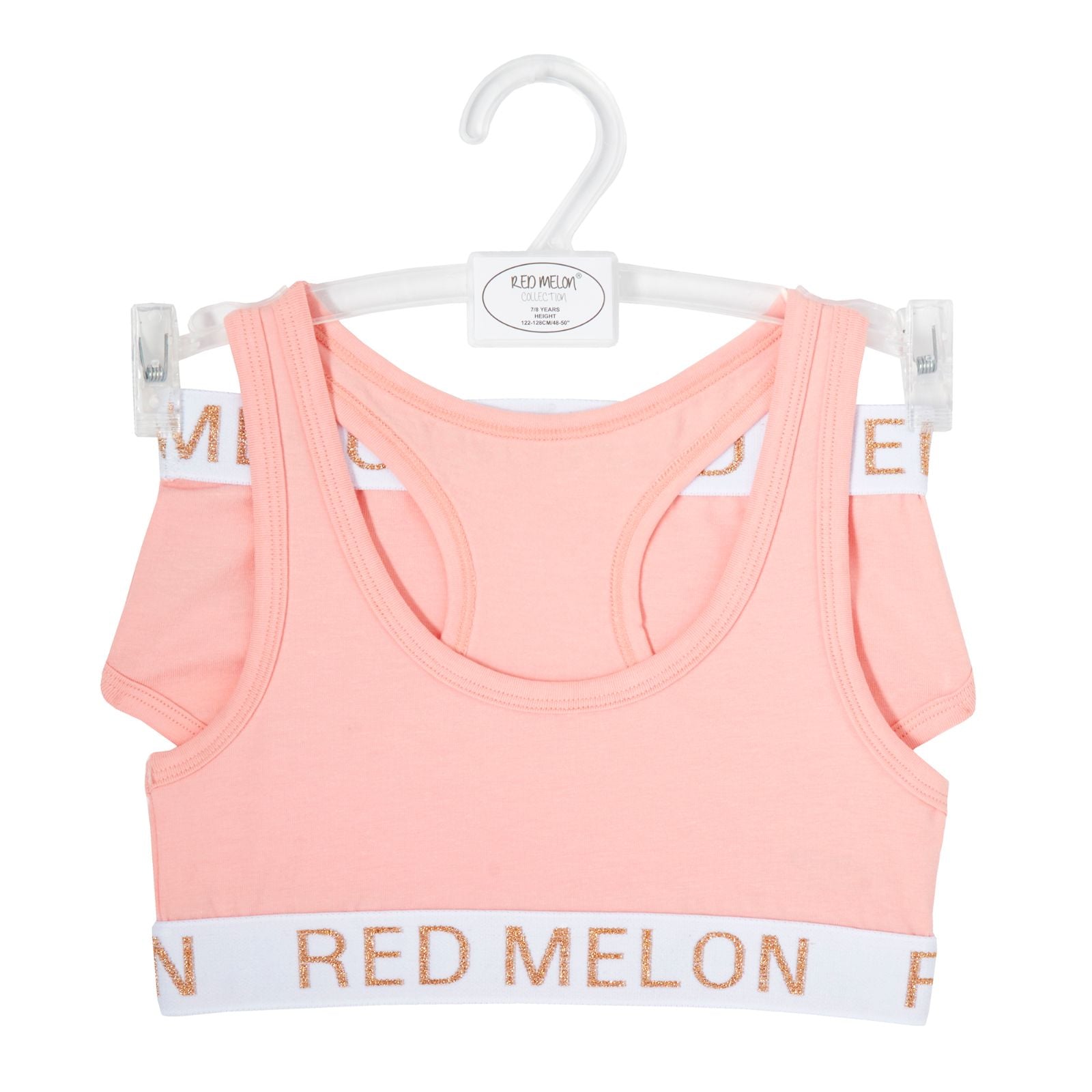 Girls Crop Top Vest Training Bra + Briefs Knickers Set Elasticated Cotton Pack