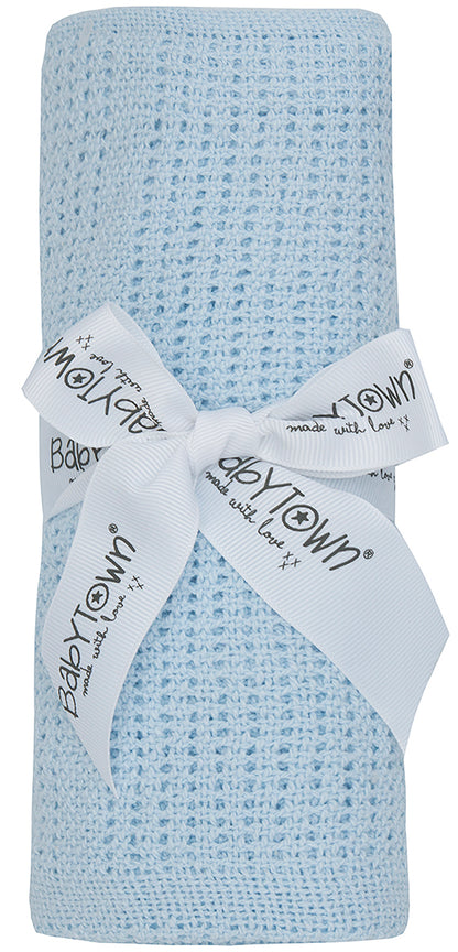 Lora Dora Baby Cellular Blanket for Newborn Boys and Girls 100% Pure Cotton Extra Soft for Cot Crib Moses Baskets Pushchairs Prams