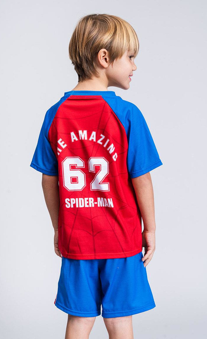 Boys Spiderman Shorts + T-Shirt Set Kids Marvel Short 2 Piece Summer Outfit Tees
