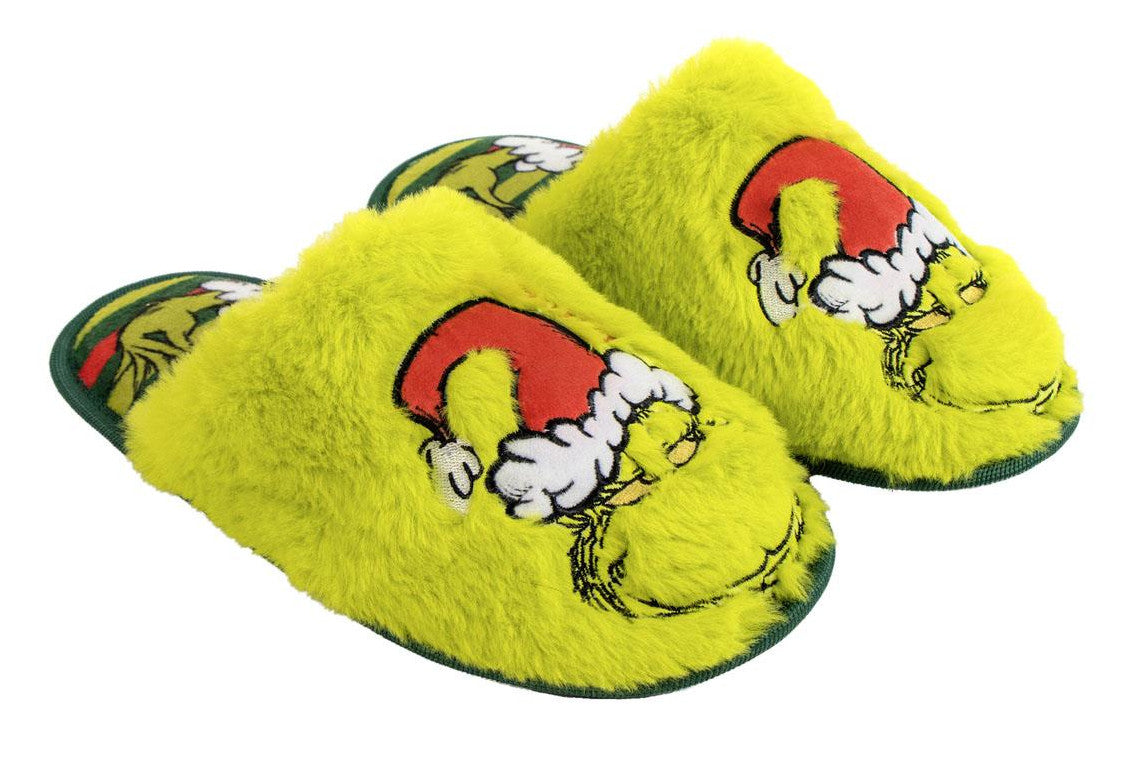 The Grinch Slippers Novelty Mules Slipper Adults Teens Slip On House Shoes Gift