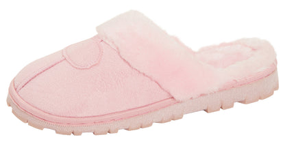 Womens Fleece Lined Slip On Mule Slippers Ladies Plush Faux Fur House Shoes Gift