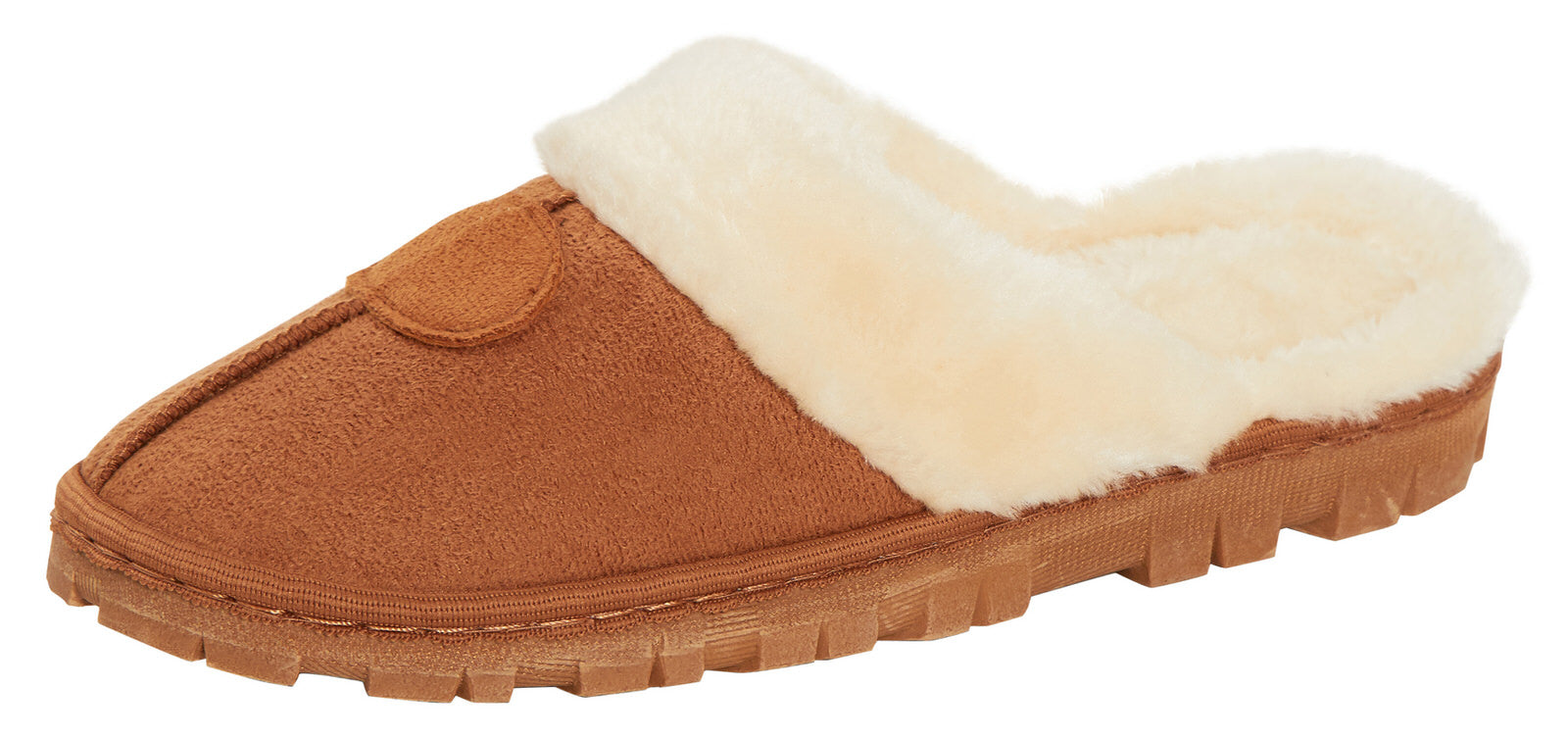 Womens Fleece Lined Slip On Mule Slippers Ladies Plush Faux Fur House Shoes Gift