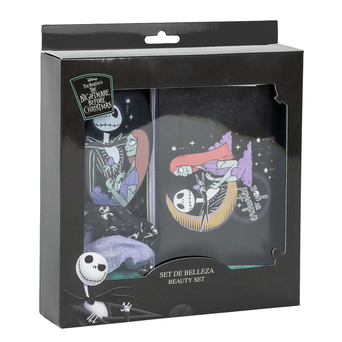 The Nightmare Before Christmas Hairbrush + Cosmetic Bag Gift Set 2 Scrunchies