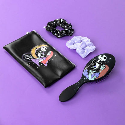 The Nightmare Before Christmas Hairbrush + Cosmetic Bag Gift Set 2 Scrunchies