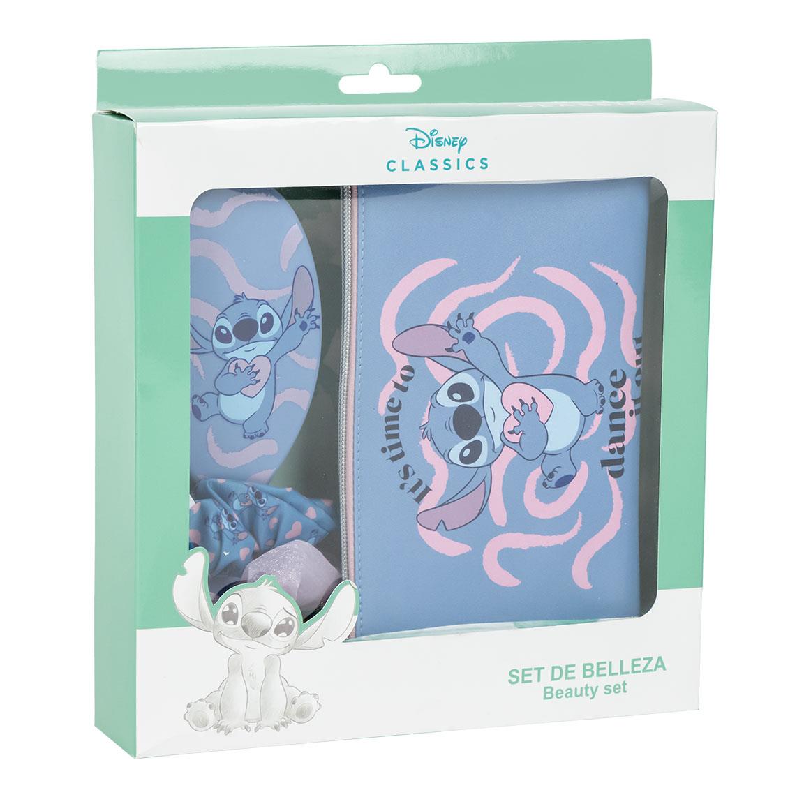 Disney Stitch Hair Accessory Set Hairbrush Cosmetic Bag 2 Scrunchies Stitch Gift