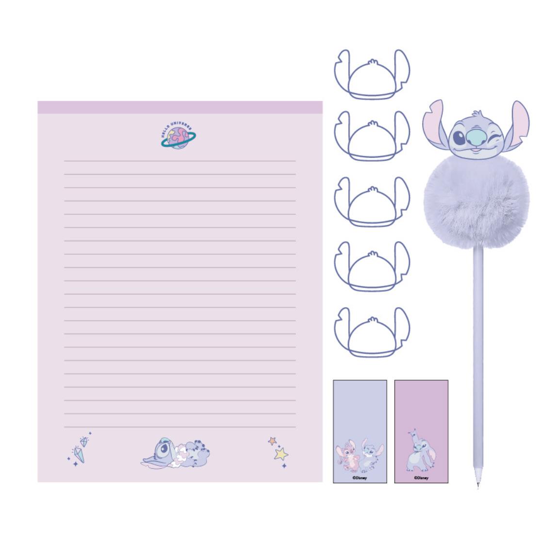 Disney Stitch Stationery Set Writing Set Box Stitch Gift Note Pad + Pen Set