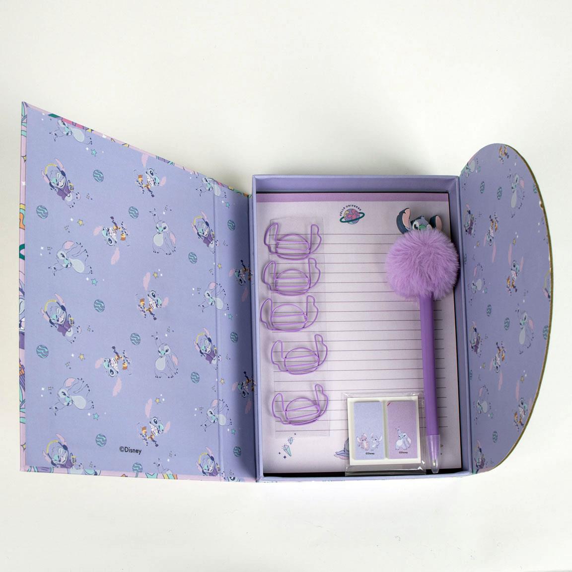 Disney Stitch Stationery Set Writing Set Box Stitch Gift Note Pad + Pen Set