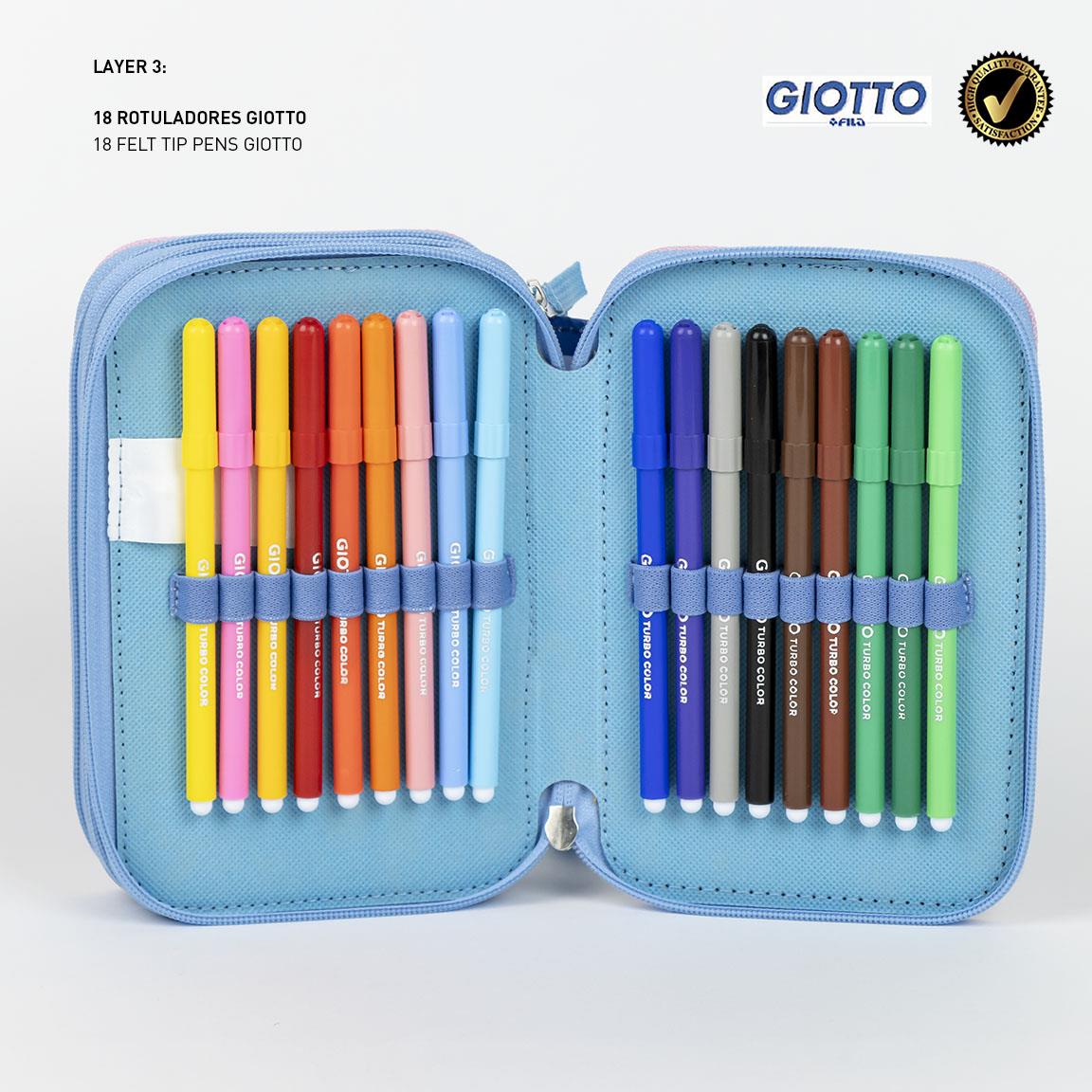 Disney Stitch Filled Pencil Case Kids School Stationery Set Colouring Pencils