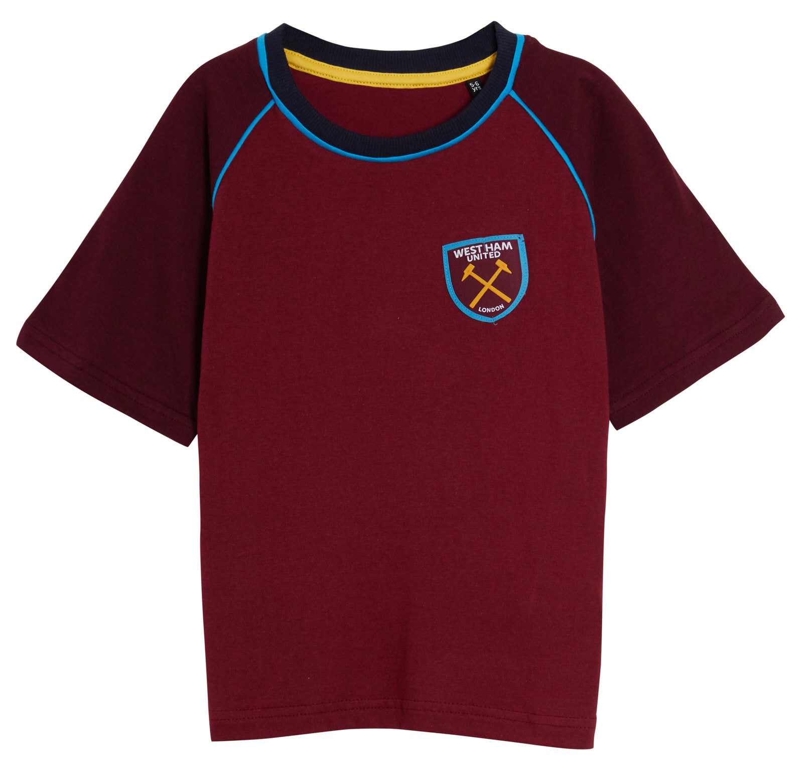 Kids West Ham United Short Pyjamas Boy Premiership Football Kit Shorts T-shirt