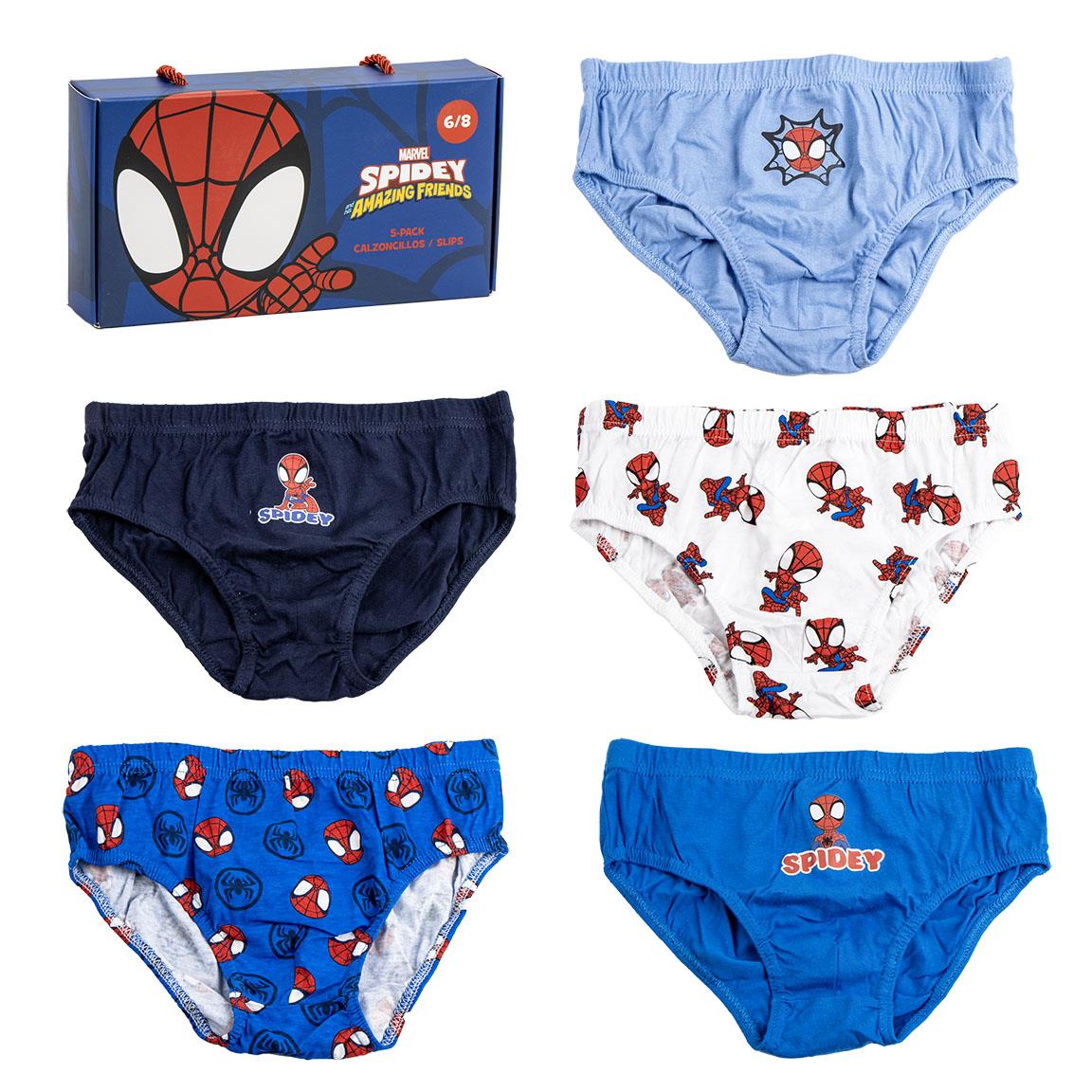 Boys 5 Pack Spidey And His Amazing Friends Briefs Gift Boxed Underwear Underpants