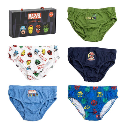 Boys 5 Pack Marvel Avengers Briefs Super Hero Gift Boxed Underwear Underpants