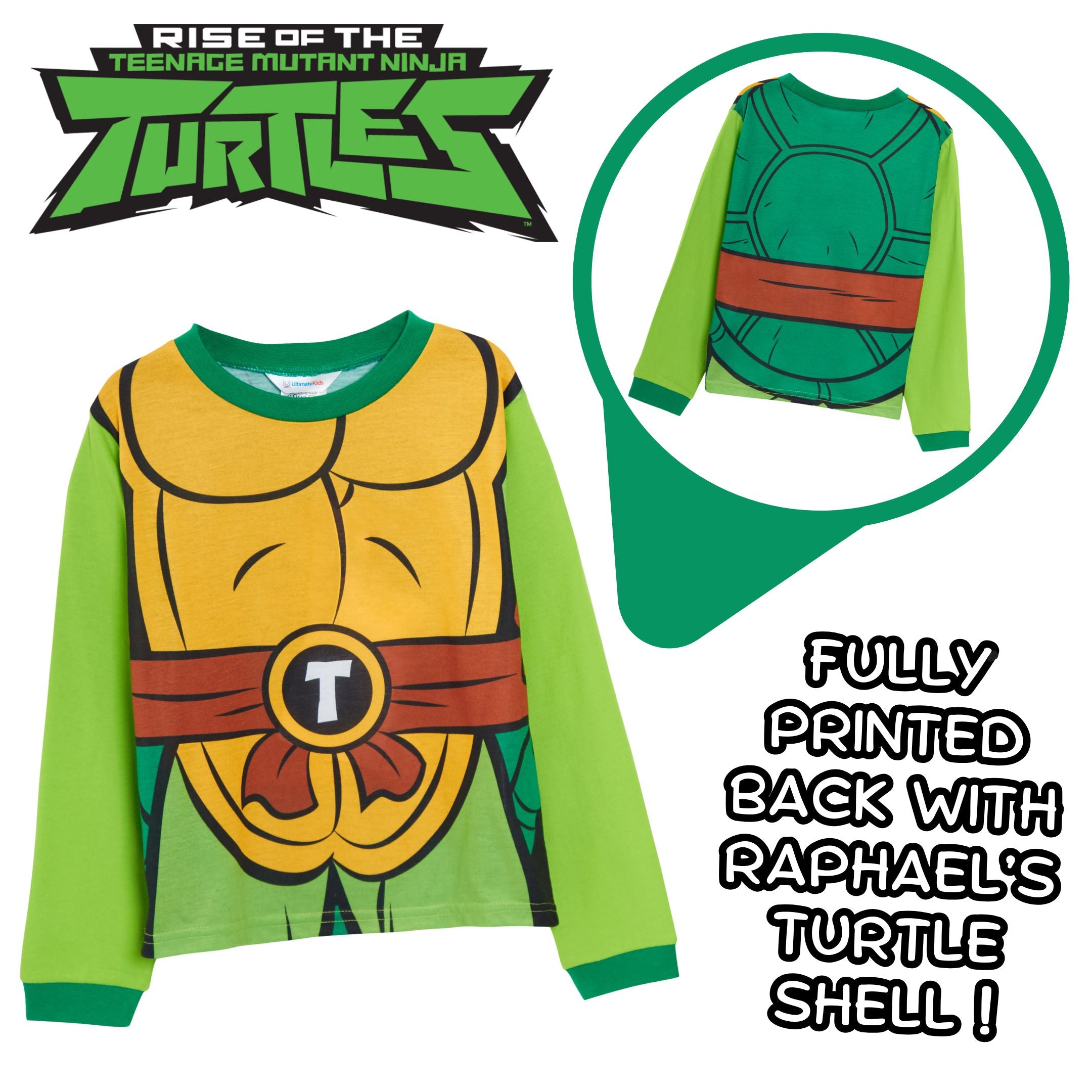Boys Teenage Mutant Ninja Turtles Pyjamas TMNT Dress Up Pjs Full Length Pyjamas